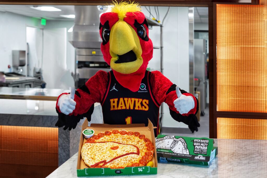 PAPA JOHNS BECOME THE OFFICIAL PIZZA PARTNER OF THE ATLANTA HAWKS