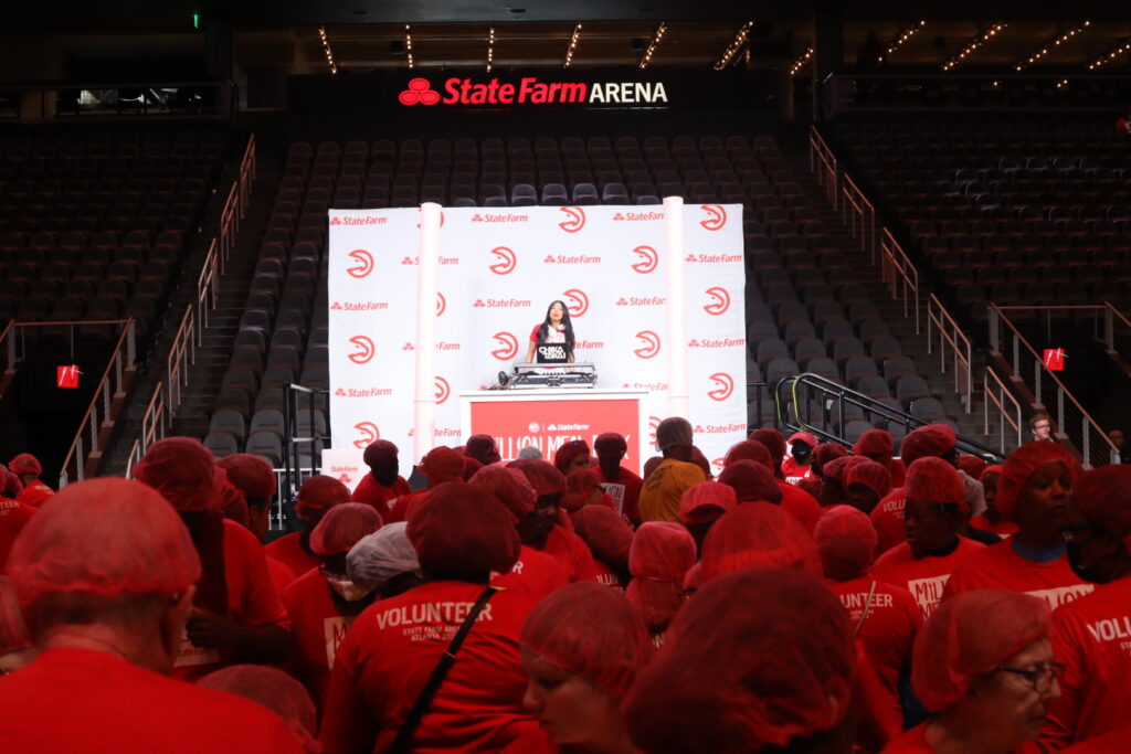 The Atlanta Hawks and State Farm host the team’s largest service initiative, a Million Meal Pack event on Saturday, Sept. 9 at the award-winning State Farm Arena.