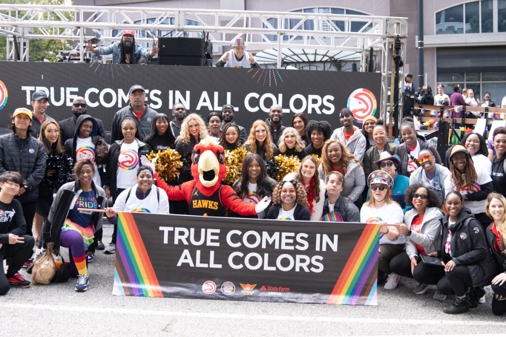 Hawks, College Park Skyhawks and State Farm Arena March to Show Commitment to Love, Pride and Equality