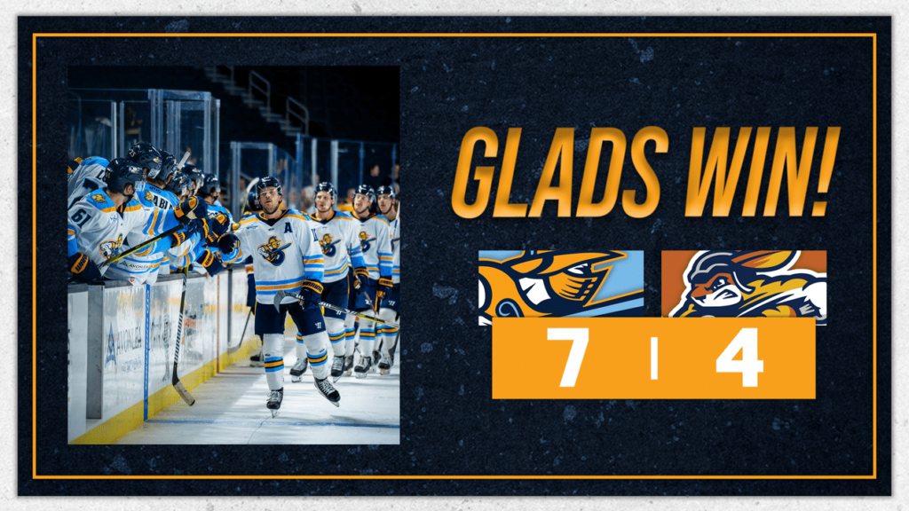 Glads Remain Undefeated after taken down the Swamp Rabbits