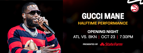 ATLANTA’S OWN GUCCI MANE TO PERFORM AT HALFTIME OF HAWKS‘ OPENING NIGHT