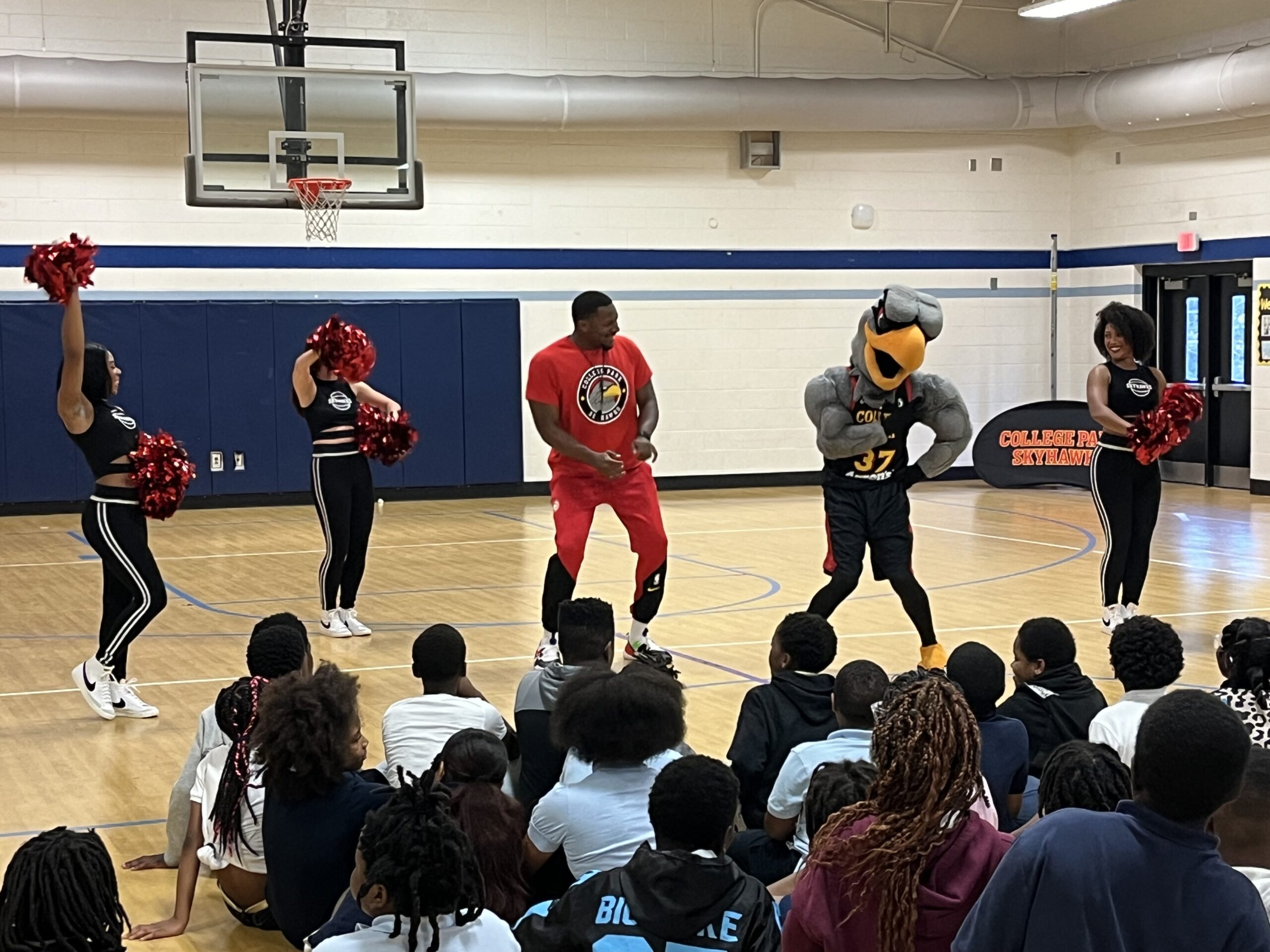 Photo courtesy of Skyhawks; Back to Basketball’ and the school supply donation in partnership with CareSource at West Clayton Elementary