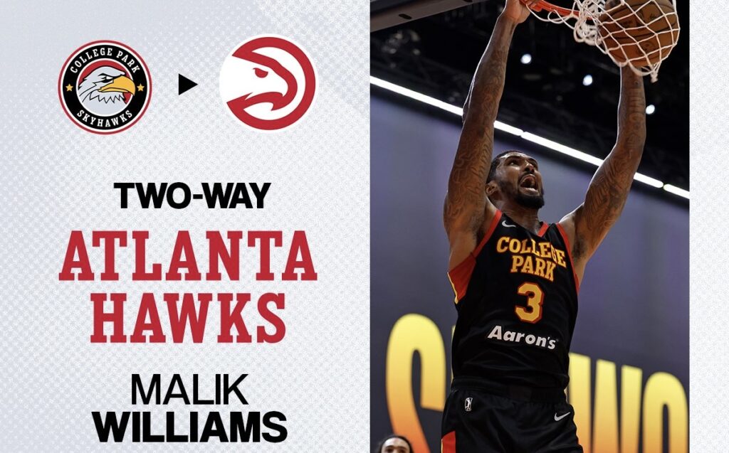 Hawks Sign Center Malik Williams to Two-Way Contract