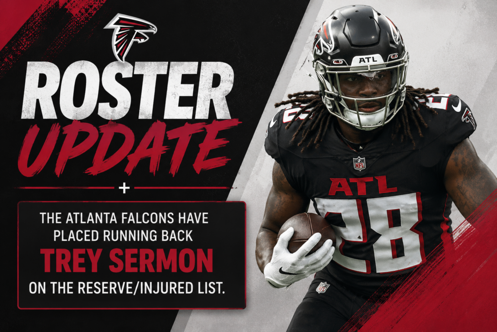 Falcons Place Running Back Trey Sermon on Reserve/Injured List