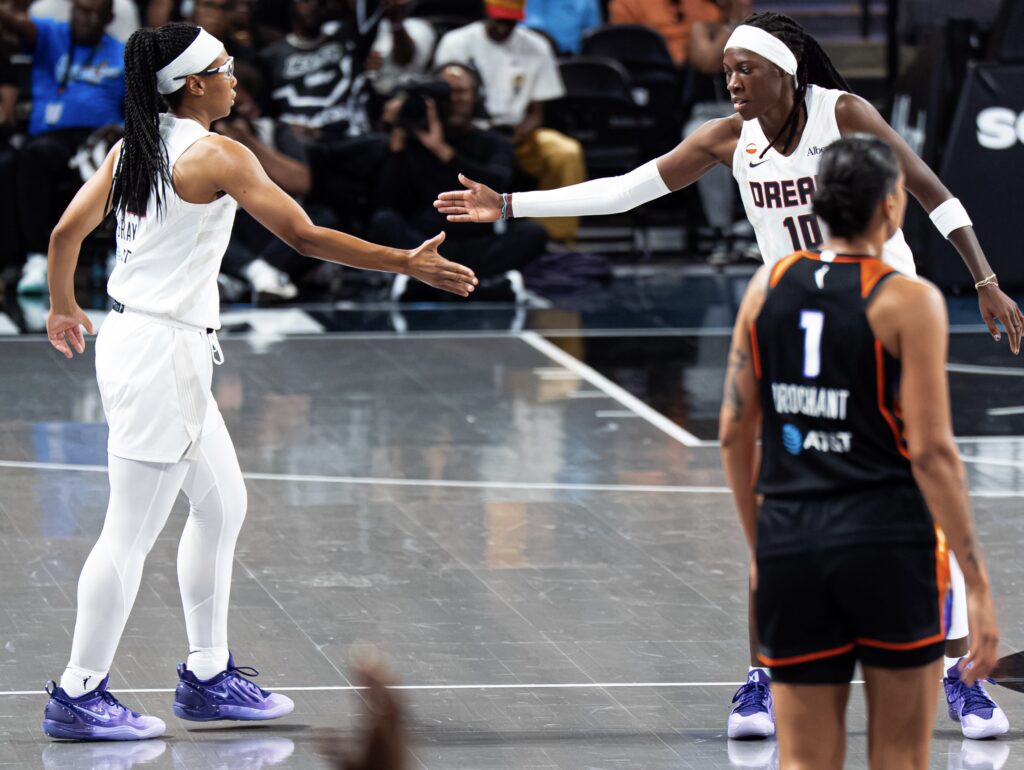 Dream Rain Down Threes, Smesko Climbs Record Book in Win Over Mercury