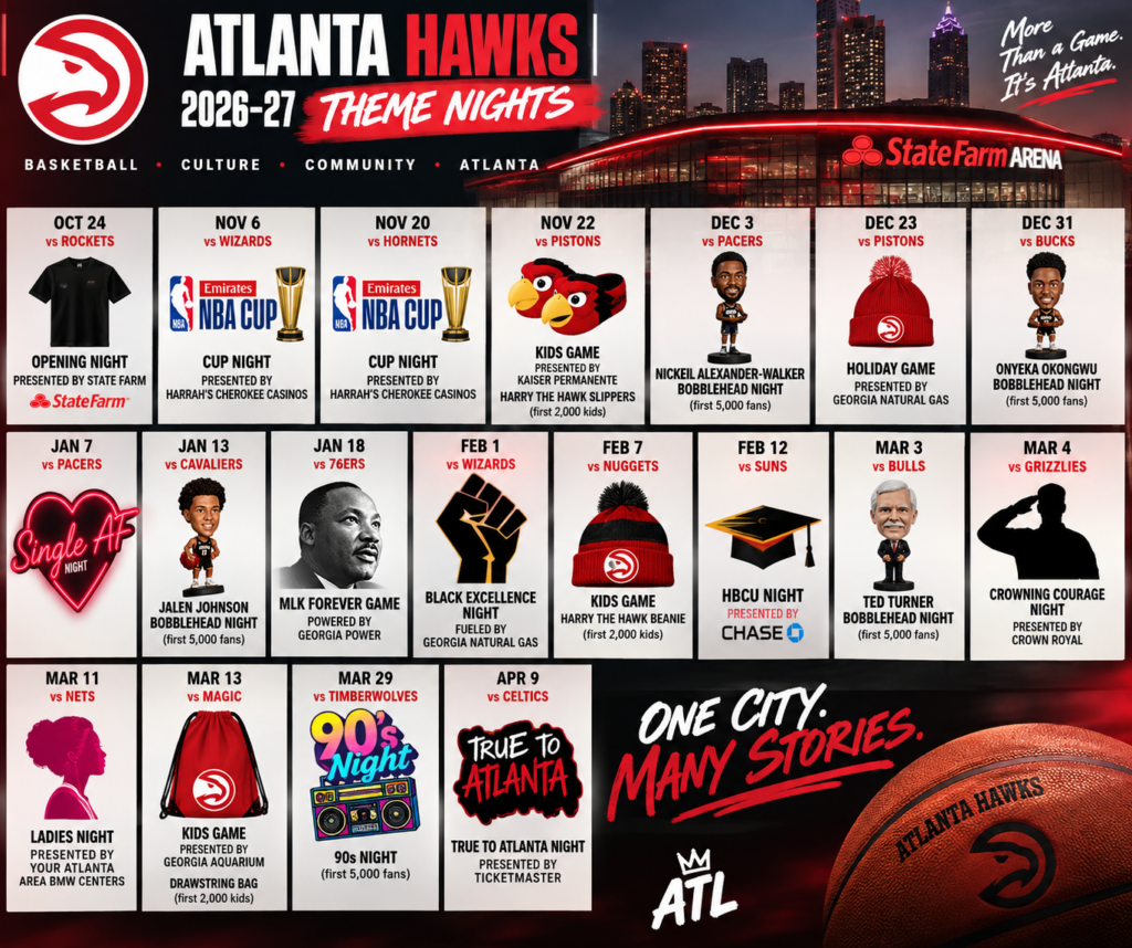 Hawks Unveil 2026-27 Theme Nights
