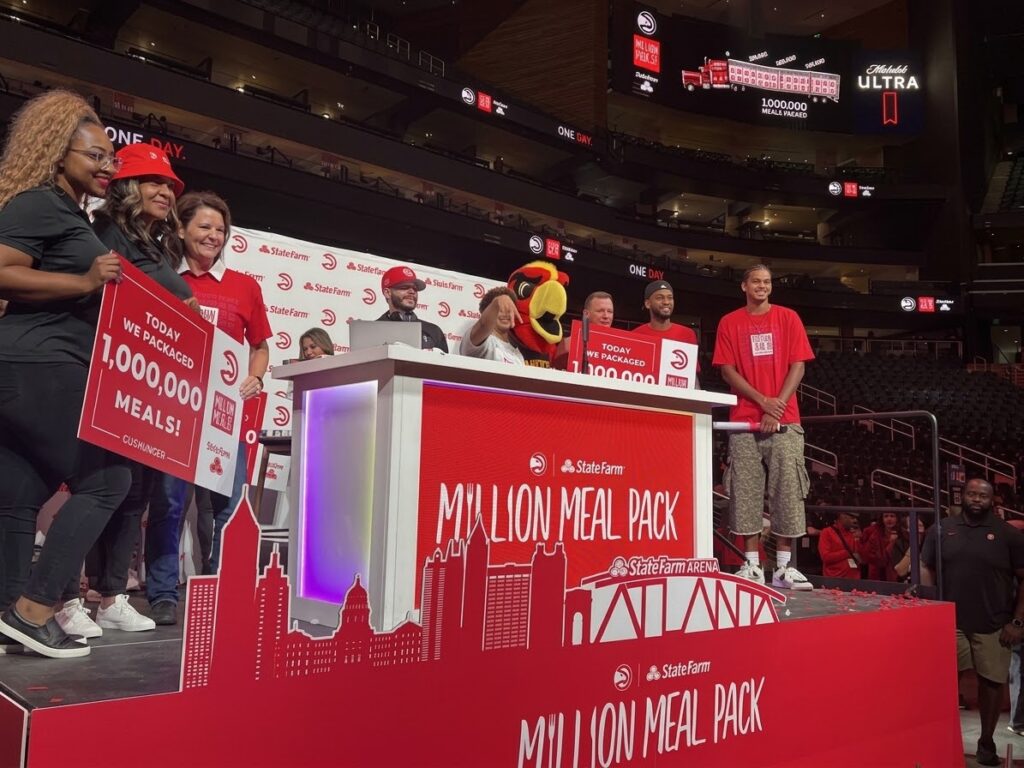 Hawks, State Farm Pack More Than One Million Meals for Metro Atlanta
