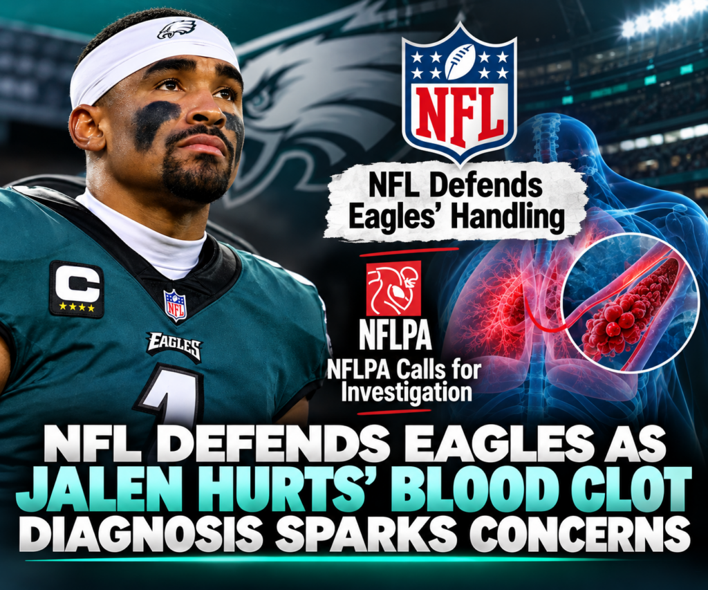 NFL Defends Eagles as Jalen Hurts’ Blood Clot Diagnosis Sparks Concerns